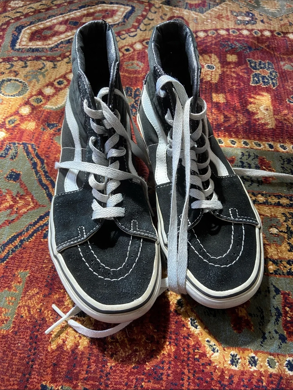Black High Top Vans, women’s 7
